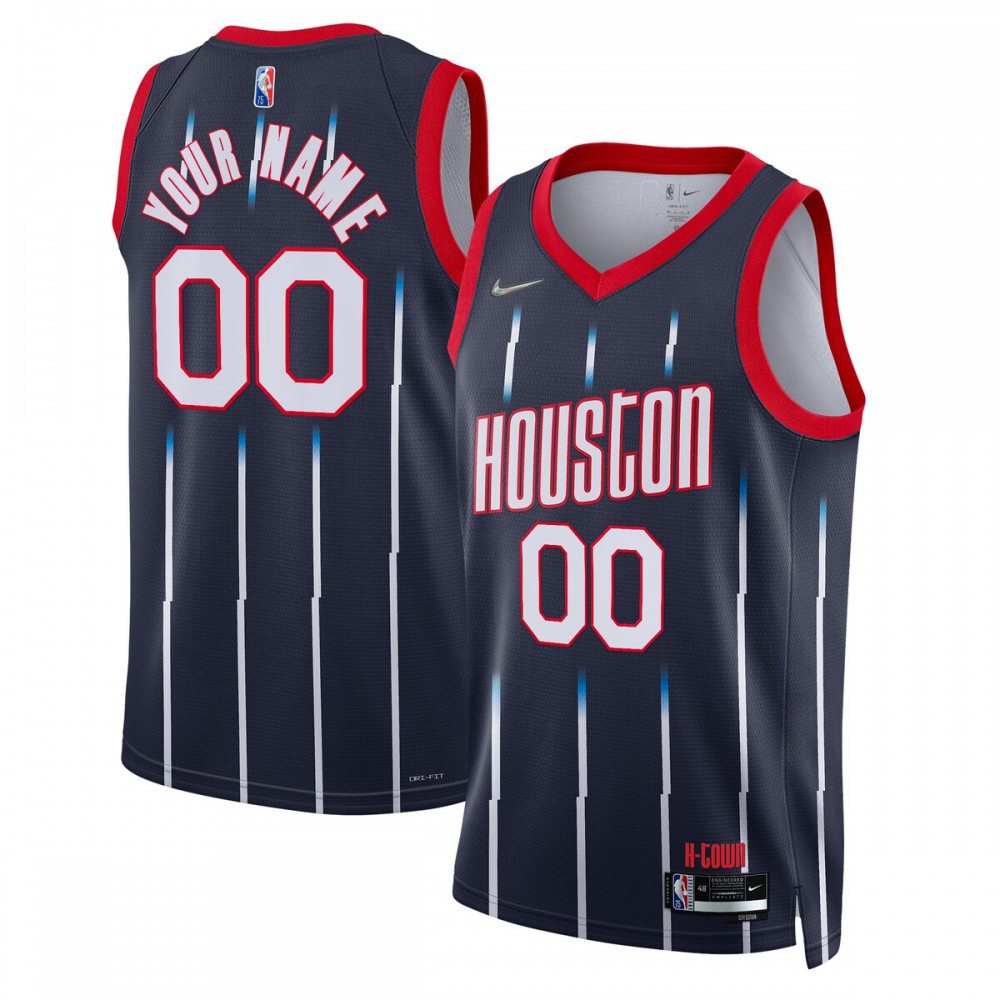Houston Rockets 2021/22 Swingman Custom Jersey - City Edition - Navy-Pro Kit Vault | Brand New 26/27 Sports Jerseys